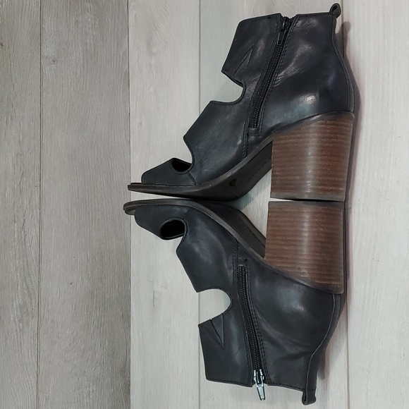 Lucky Brand Womens Kabott Gladiator Ankle Block Leather Booties shoes sz 8.5M - Picture 7 of 12